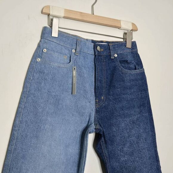Asos Women's Two Toned Jeans Size 25 New - Picture 4 of 8